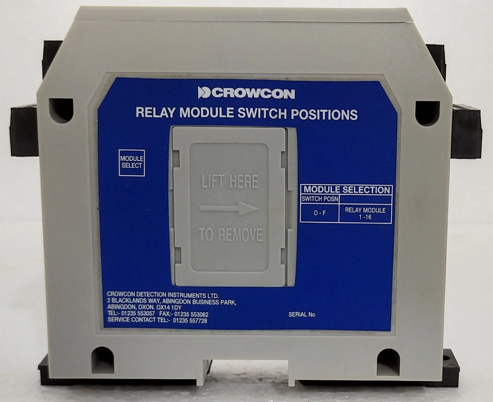 Crowcon 1-16 Relay  Module Switch Positions